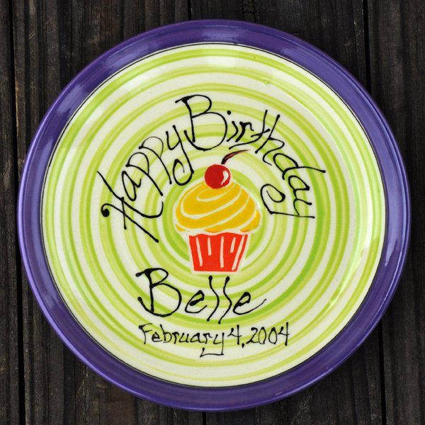 baby belle plate, cupcake