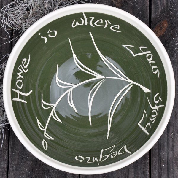celebration bowl, fern pattern